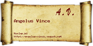 Angelus Vince névjegykártya